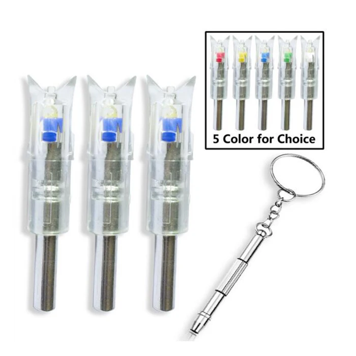 

Бесплатная доставка 5 компл./лот арбалет красный освещенные НОК стрельба из лука светодиодный Стрелка НОК 30 зерна охоты стрелка Nocks подходит...