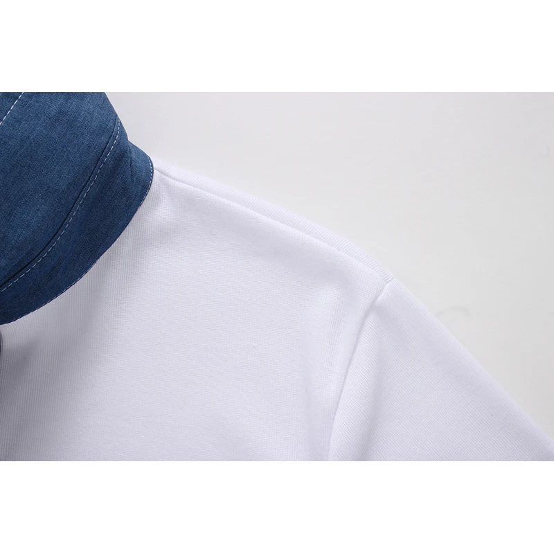 pocket design New Men Polo Shirt Fashion Classic Solid Color Short Sleeve Male Top Tees | Мужская одежда