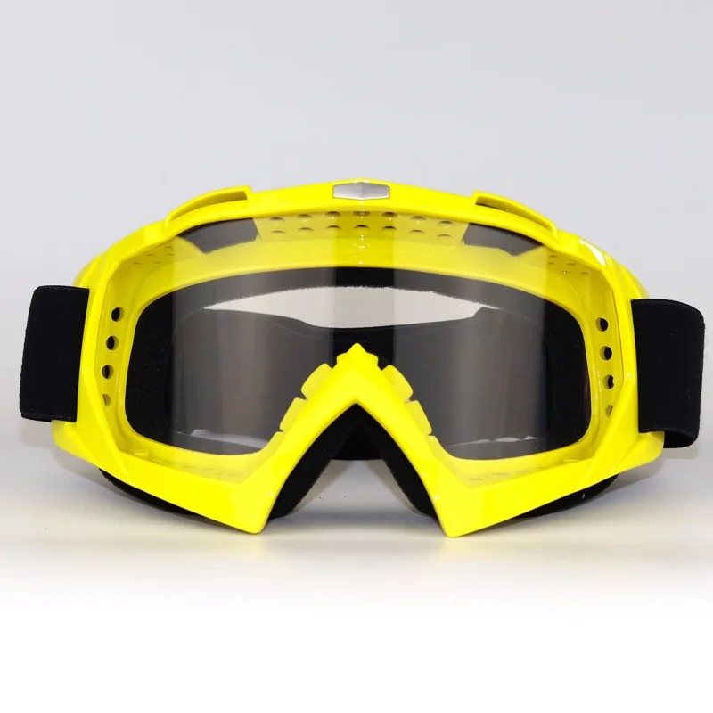 yellow-white lens Мотоциклетные очки для езды занятий сноубордом, лыжами очки руль Fatbar для бездорожья для езды на велосипеде по бездорожью и ск - Цвет: yellow-white lens