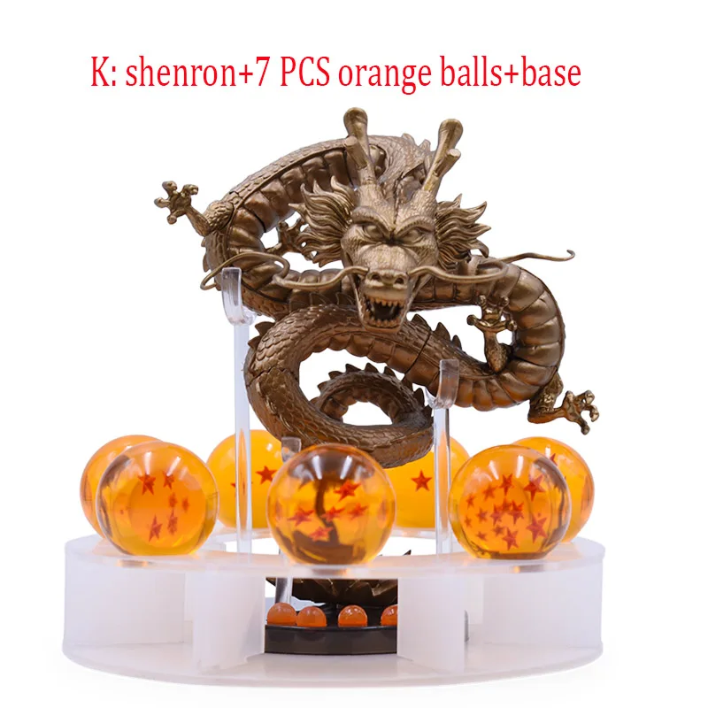 K 3 вида стилей в стиле аниме «Драконий жемчуг зет фигурку Shenron Shenlong с 7 шт. 3,5 см с рисунками из комикса «Жемчуг дракона», кукла, модель из ПВХ горячие игрушки 15 см - Color: K