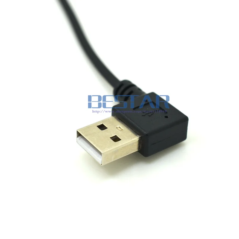 Выдвижной зарядный кабель 40 см до 120 4 фута USB 2 0 штекер к мини 90 градусов угол