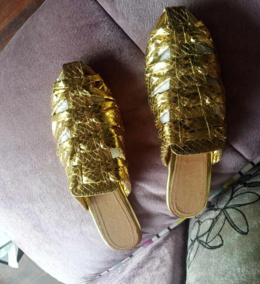 Женские летние шлепанцы из натуральной кожи на плоской подошве|slippers toe|real leather