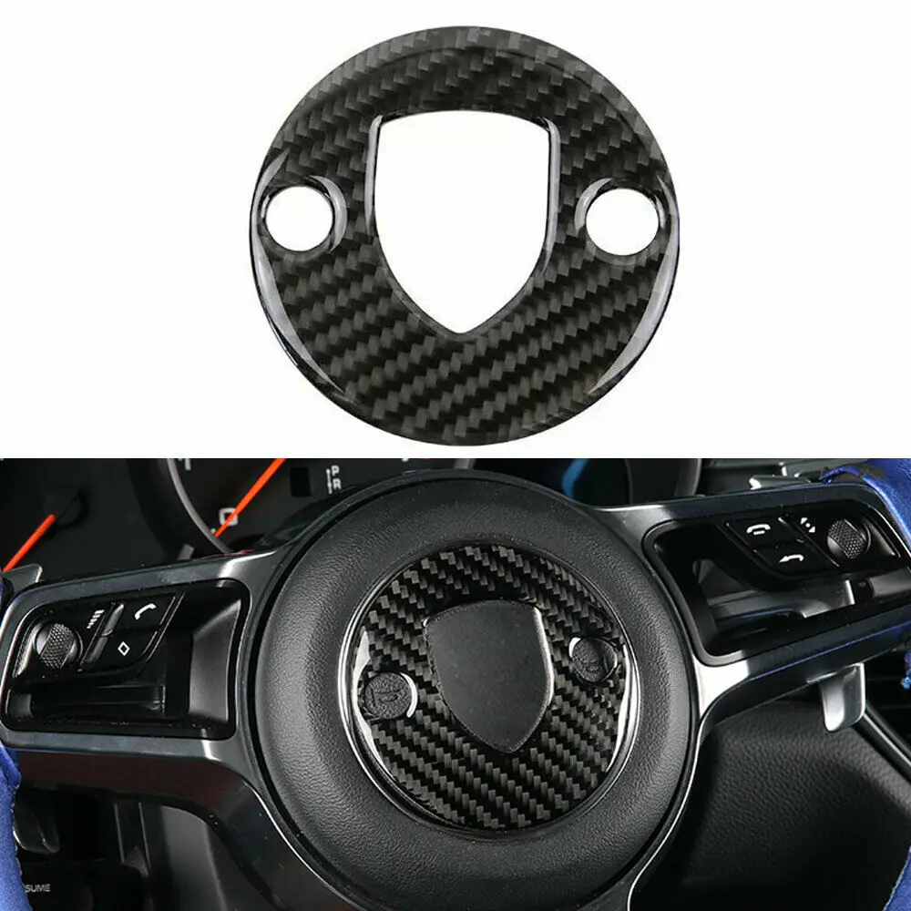

Чехол рулевого колеса автомобиля из углеродного волокна для Porsche Macan Palamera 2017-2019