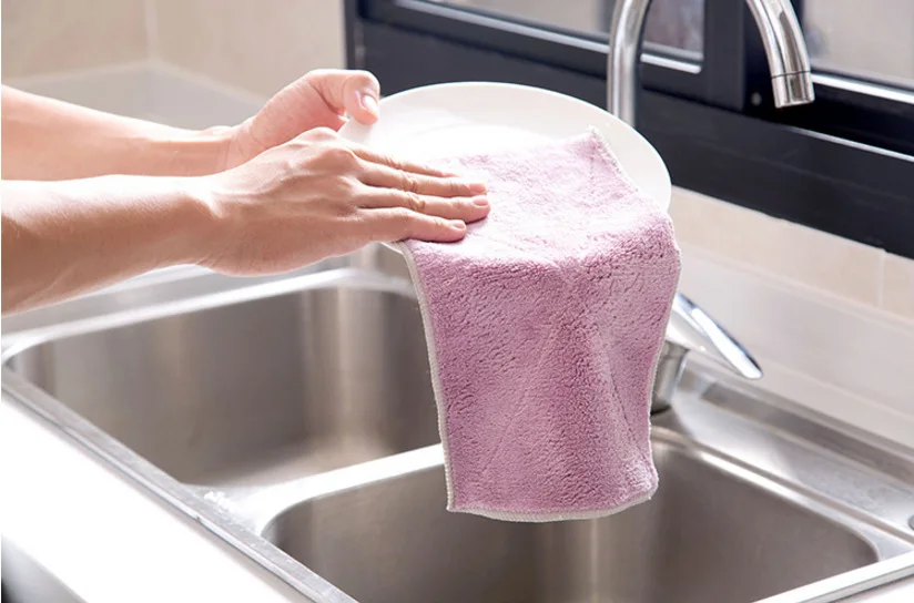 Смешанные цвета полотенце для чистки автомобиля из микрофибры кухонное мытье Полировка ткань Кухонные гаджеты мытье посуды Полотенце Аксессуары