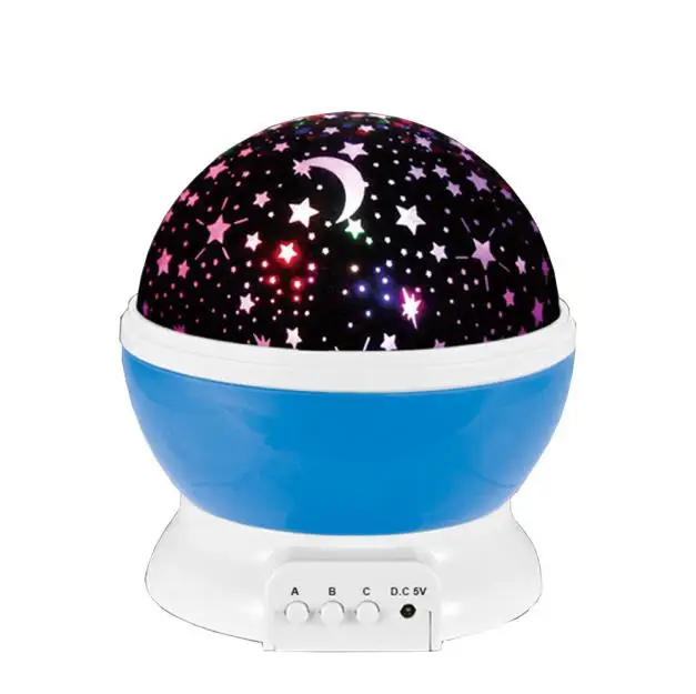 Звездный проектор Лунная лампа ночник USB светодиодный счетчик часов 4 кнопки 360
