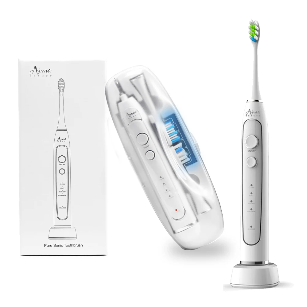 Sonic Electric Toothbrush Rechargeable Teeth Clean Smart Timer Travel Tooth Brushes With 1 Case 2 Brush Head | Бытовая техника