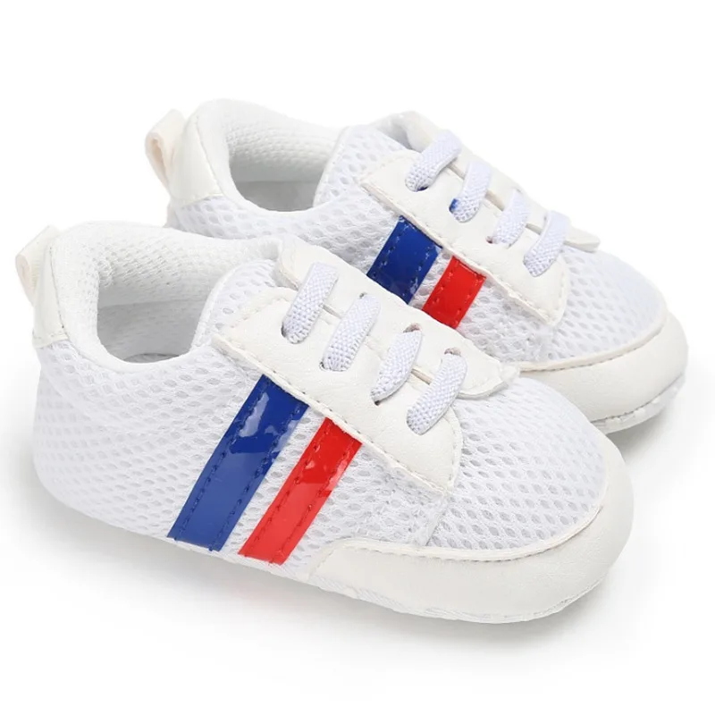 Mesh Blue Red Модная детская обувь; детские мокасины; утепленная теплая обувь для маленьких мальчиков; обувь для малышей; кожаная обувь для малышей; детские кроссовки - Цвет: Mesh Blue Red