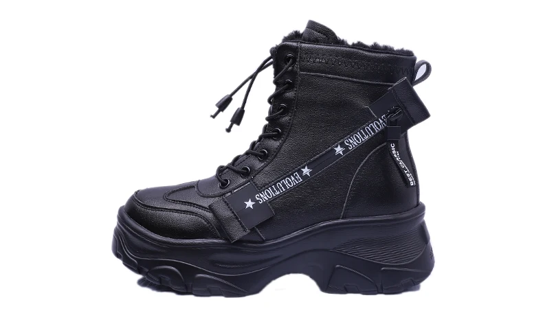Кроссовки на платформе, Дутики зимние женские, зимние модные теплые ботинки на платформе, луноходы ботинки,Ботинки утепленные женские，smile Circle брендовые сапоги женские,Туфли на толстой подошве