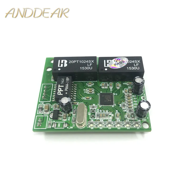 3/4/5 порт 10/100 Мбит/с штыревой разъем micro switch Модуль mini compact 3.3V5V9V12V инженерный Сервер