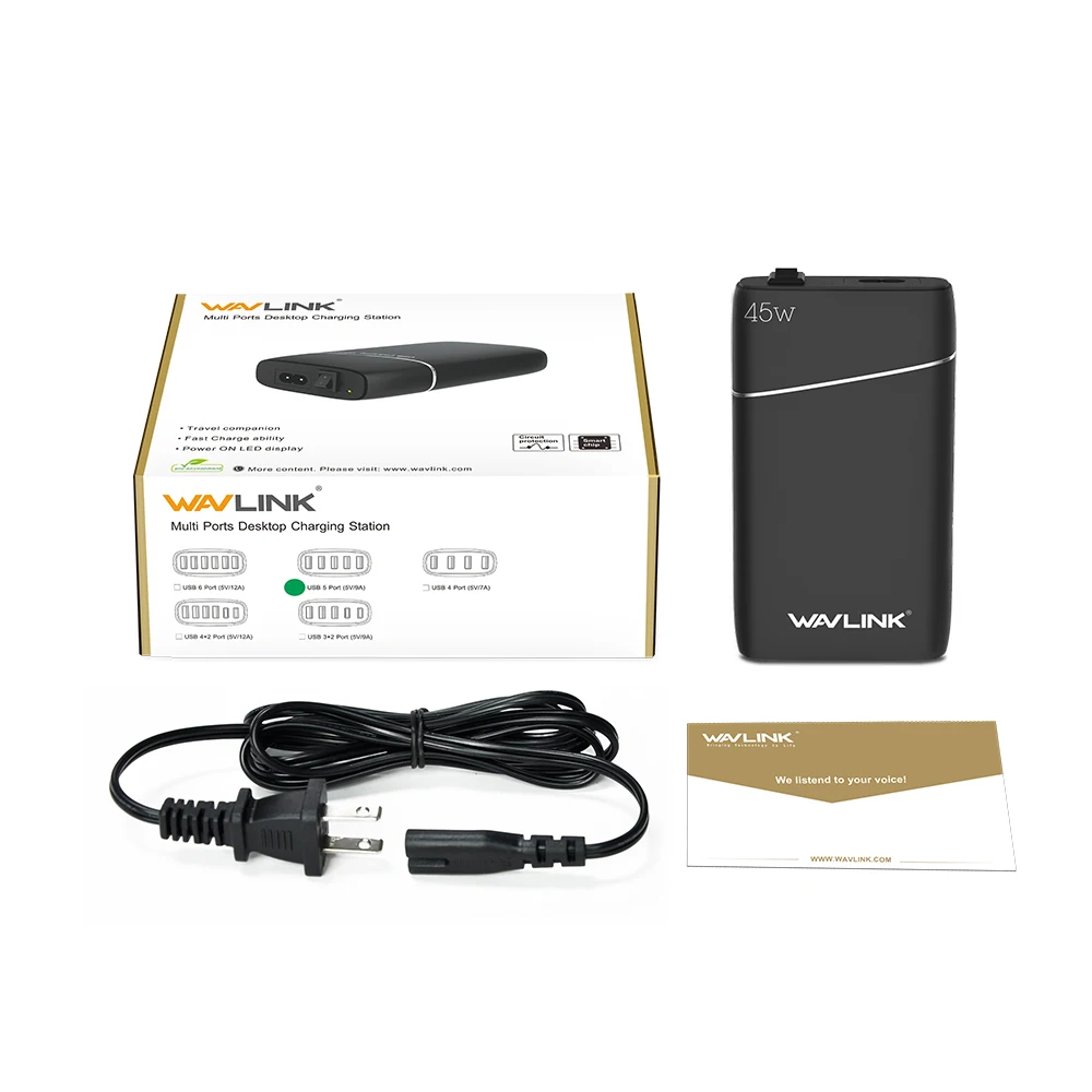 Зарядная Станция WAVLINK на 5 USB-портов 45 Вт/9 А | Мобильные телефоны и аксессуары