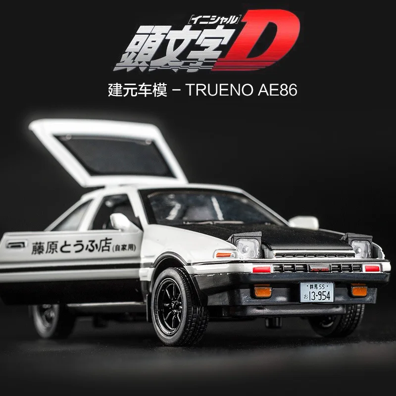 Начальный D Toyota AE86 1:28 Сплав модель автомобиля аниме мультфильм Форсаж с вытягиванием назад звуковой светильник литые под давлением Автомобили Модель мальчик игрушки