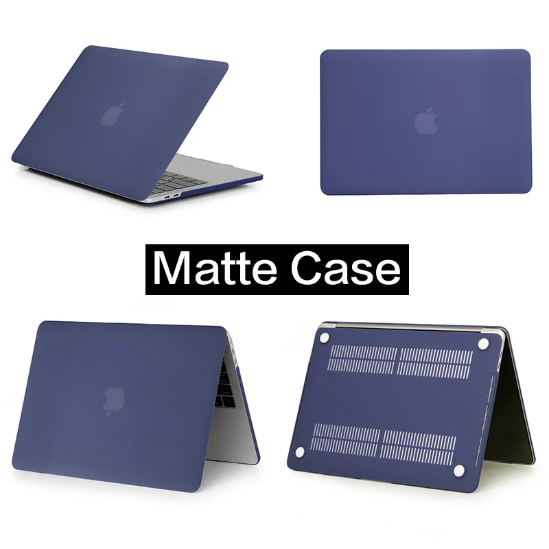Чехол для ноутбука Macbook Pro retina Air series 11 12 13 15, для Mac book pro 13,3 15,4 дюйма с сенсорной панелью - Цвет: new dark blue-matte