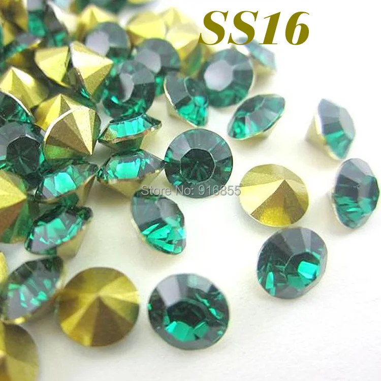 Бесплатная доставка SS16 4 0 мм 720 шт (5 rossG) темно-зеленый цвет стразы из смолы с