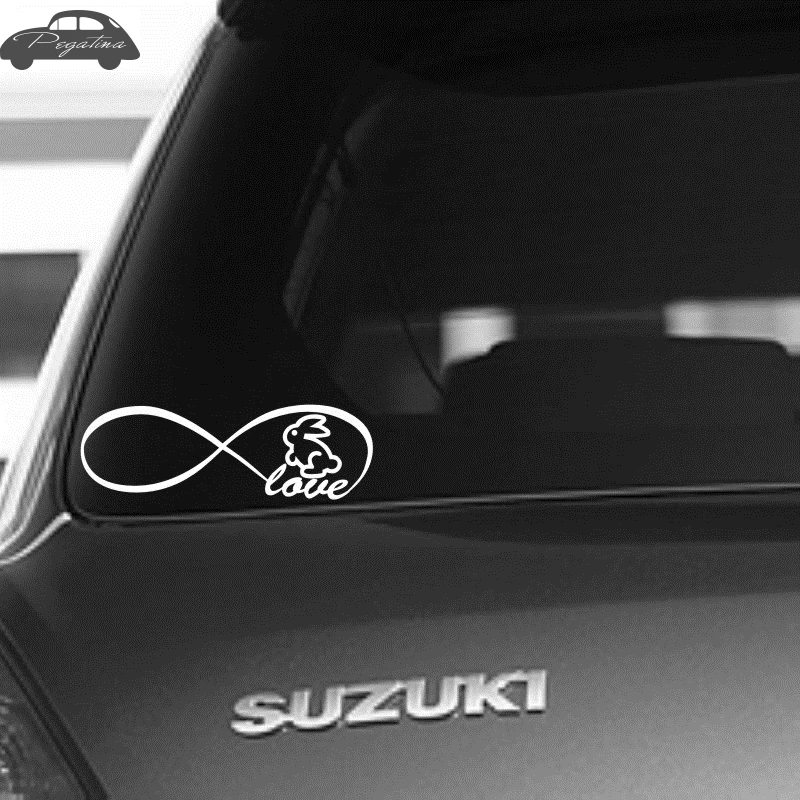 Rabbit Decal Car Posters Vinyl Wall Decals Pegatina Quadro Parede Decor Mural Wild Animal Sticker 719 | Автомобили и мотоциклы