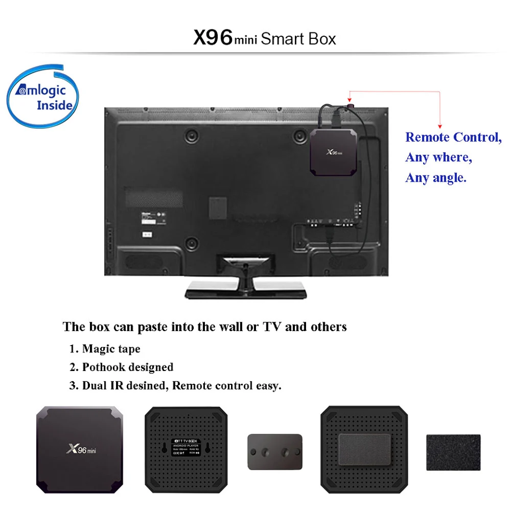 ТВ приставка X96 mini на Android 9 0 IP Арабская испанская 16 ГБ QHD X96MINI Испания Италия