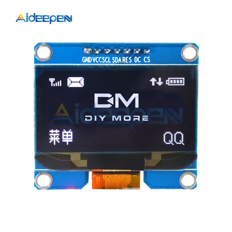 Модуль OLED дисплея SSD1309 1 54 дюйма 128x64 SPI IIC I2C плата экрана 3 5 В совместима с SSD1306 для