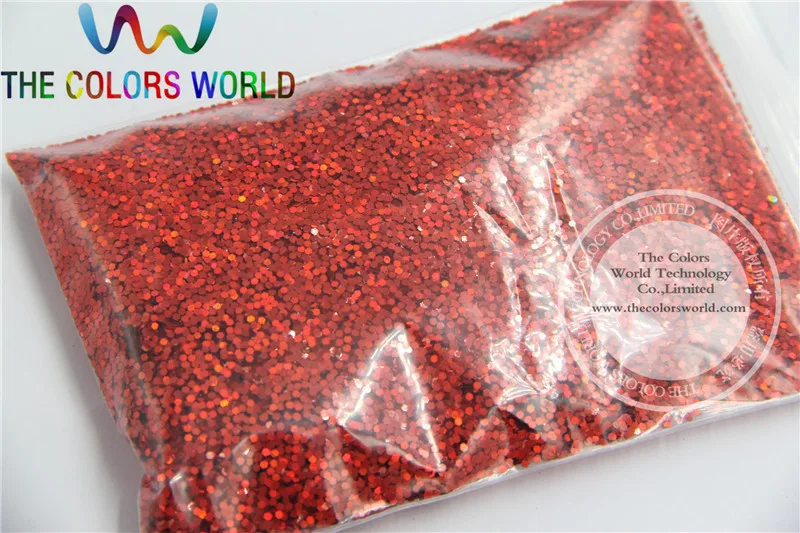 

TCS300 1mm Solvent Resistant Holographic Laser RED color Makeup Glitter Powder Eyeshadow Face Body Cosmetic dust 1 Lot =50g
