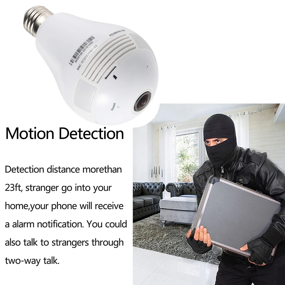 JCWHCAM 1.3MP WIFI камера беспроводная IP Wi Fi лампа рыбий глаз панорамная наблюдения