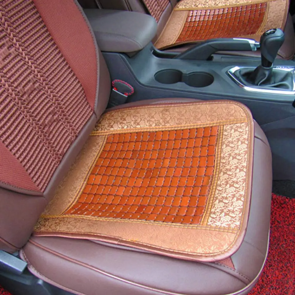 Бамбуковая Автомобильная квадратная подушка для сиденья летняя дышащая