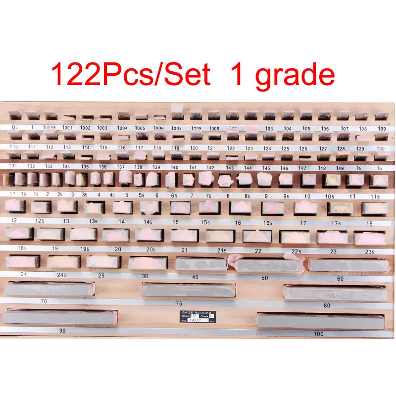 1 grade Shahe 122 шт./компл. 1 класс 0 Класс блок Калибр суппорт инспекционный блок Калибр измерительные инструменты - Цвет: 1 grade