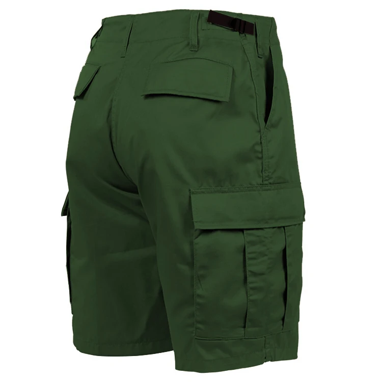 Green Solid Дизайн 8 цветов БДУ хип хоп хлопок карго борд шорты Мужская одежда камуфляж Лето kanye west военные шорты - Цвет: Green Solid