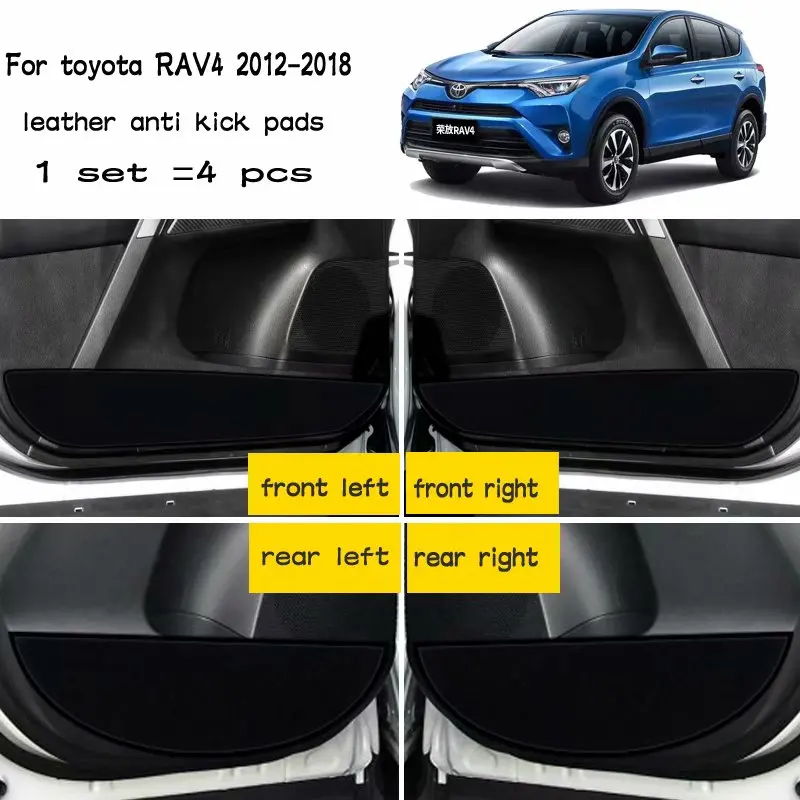 4 шт. Кожаный Автомобильный Стайлинг противоударный коврик дверной аксессуары