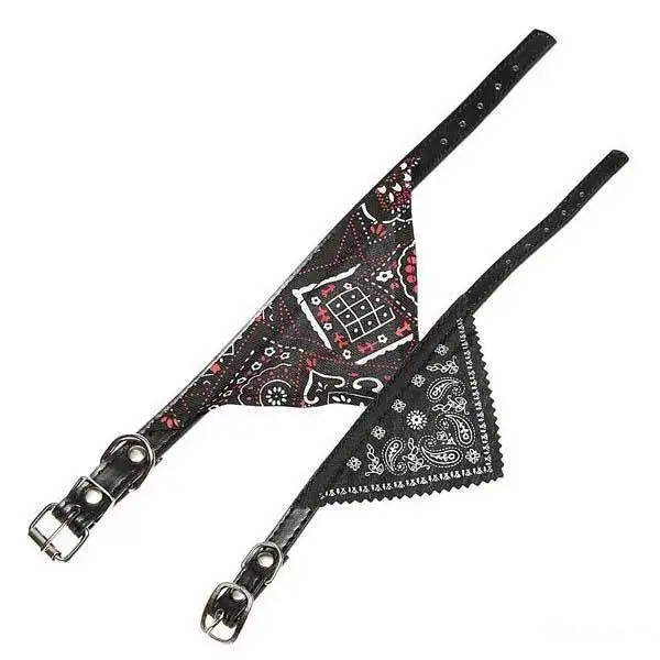 Gasper Pet Collar Leather Scarf Adjustable Puppy Neckerchief | Тематическая одежда и униформа