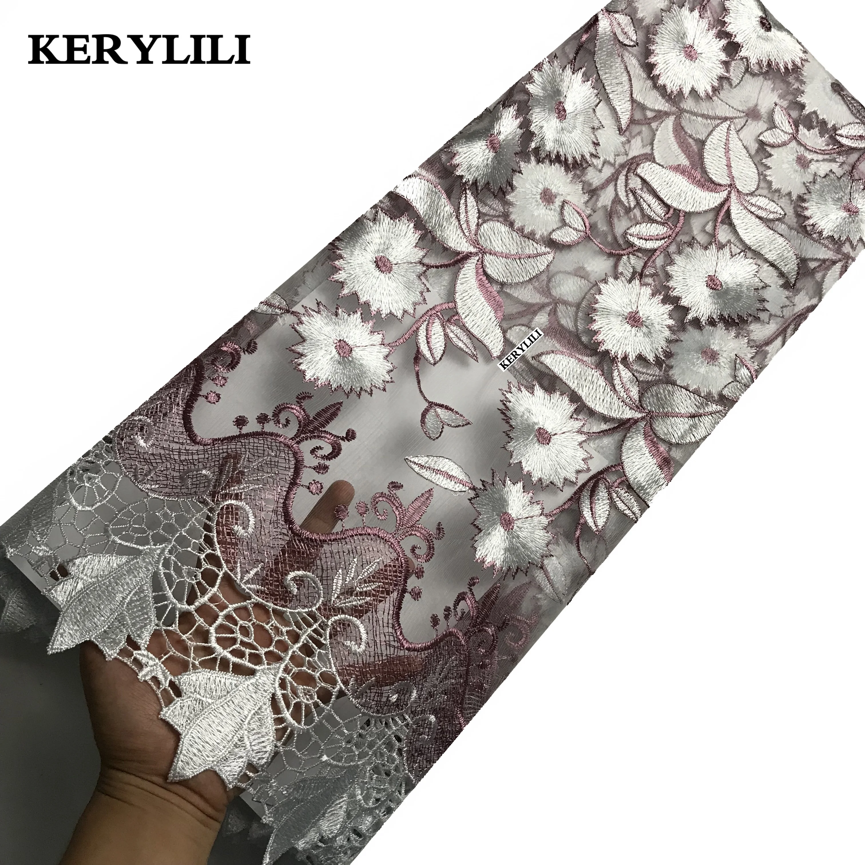 Белая кружевная ткань африканский швейный материал швейцарская вуаль тюль