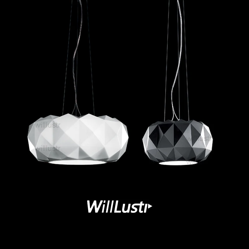 

Willlustr Murano due Muranodue, Реплика leucos deluxe, подвесной светильник из белого и черного стекла, алмасветильник Подвесная лампа для отеля