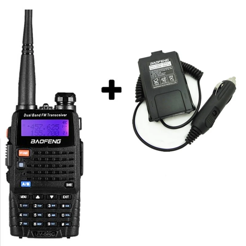 Add a car charger baofeng UV-5RC UV 5RC UV5RC для cb рация 10 км автомобильная портативная рации ham радиостанция трансивер baufeng двухдиновая магнитола радиостанции boafeng телефон радио станция walki talki для двухдиапазонная uhf vhf - Цвет: Add a car charger