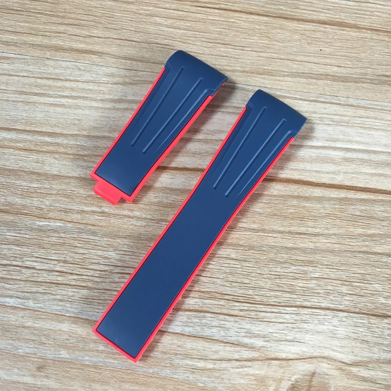 New Design Personality 20mm Curved End Silicone Rubber Watch band For Role strap RX Daytona Submariner GMT explorer 2 Bracelet