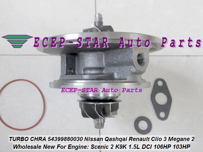 Бесплатная доставка турбокартридж CHRA BV39 54399880030 54399700030 для Renault Modus Clio III Megane II Scenic