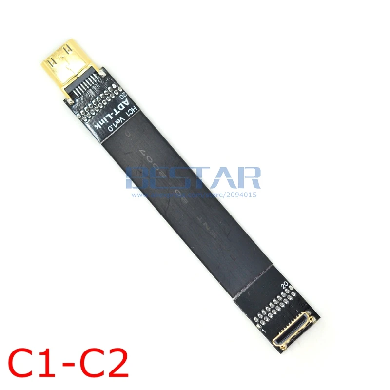 C1 FPV Mini HDMI штекер к 2 0 Micro экранированный FPC плоский кабель 4k 60 Гц 5 см м для