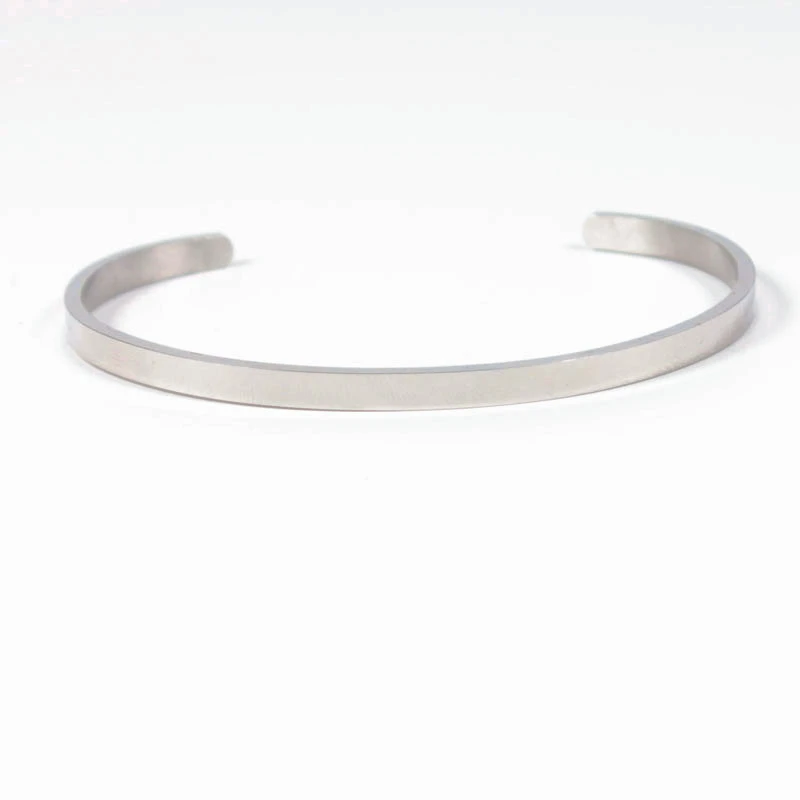 Браслеты из нержавеющей стали с гравировкой имени ширина 4 мм 100 шт./лот|Браслеты| |