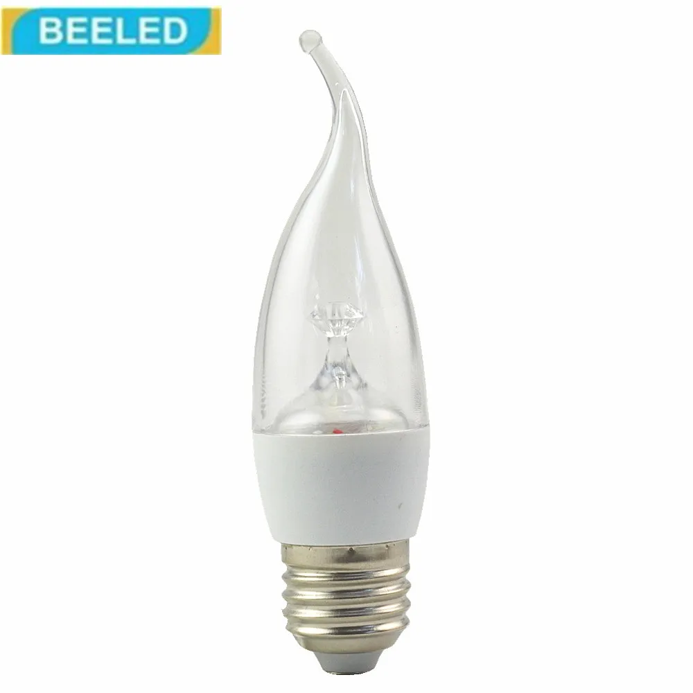 Светодиодные свечи 3 Вт E27 E14 холодный белый теплый 220 В LED лампа домашний декор для