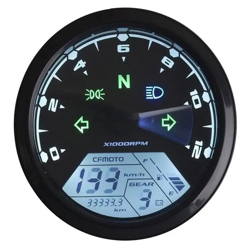 Тахометр и одометр для мотоцикла 12000 об./мин.|Инструменты| |