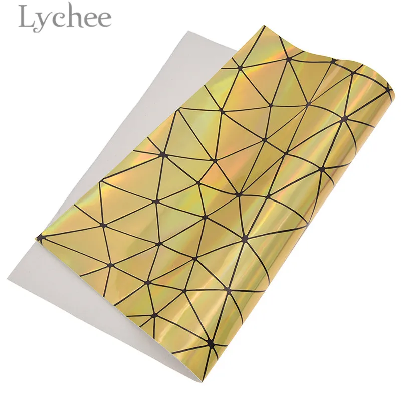 Lychee Life A4 лазерная Переливающаяся гладкая ткань из искусственной кожи высокого качества Синтетическая Кожа DIY материал для сумок