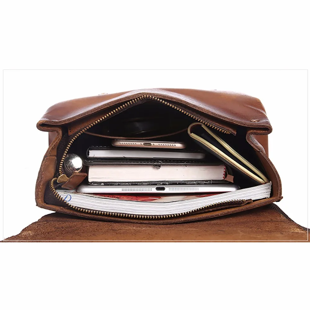 Модный мужской рюкзак из натуральной воловьей кожи известного бренда для книг