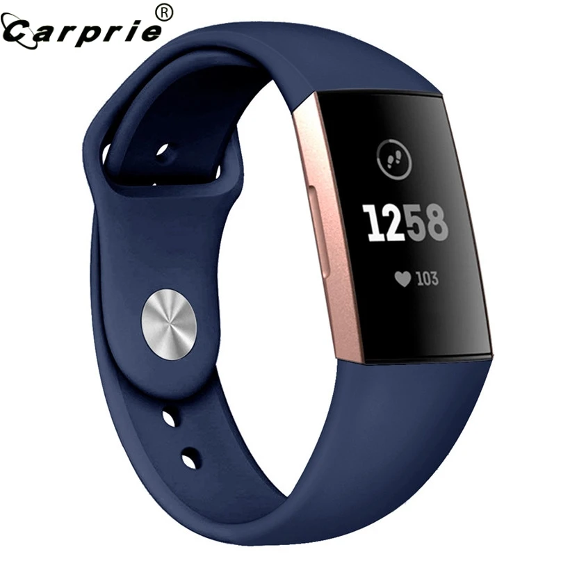 Новый дизайн силиконовый спортивный ремешок для смарт-часов Fitbit Charge 3