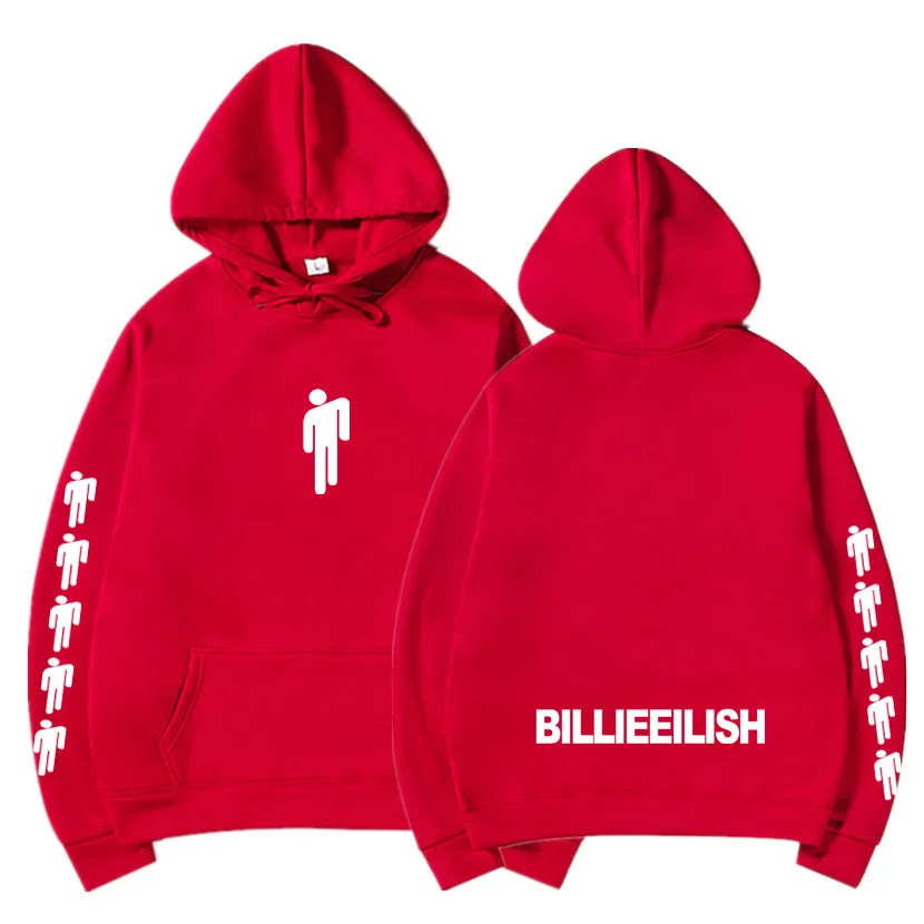 Новая горячая Billie Eilish Толстовка Мужская Черная хлопковая толстовка пара простая