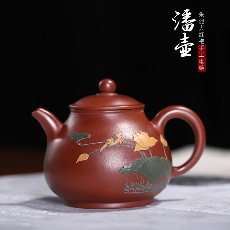 

pot pot pan zhu special boutique violet arenaceous mud painting manual coloured drawing or pattern pot a undertakes