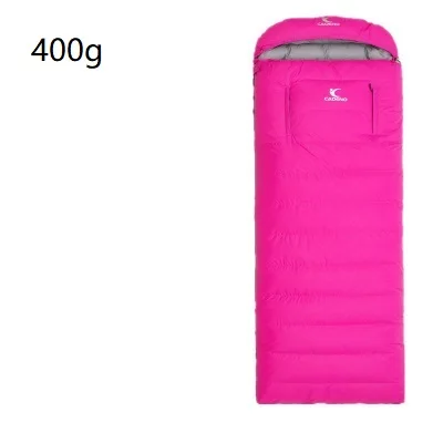 pink 400g Сверхлегкий спальный мешок для кемпинга 4 сезона спальный мешок зимний спальный мешок пуховый конверт Тип Открытый Кемпинг Аксессуары - Цвет: pink 400g