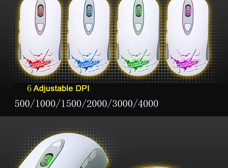 Motospeed V16, 4000 dpi, профессиональная игровая геймерская мышь, 6 кнопок, USB, Компьютерная лазерная мышь с подсветкой, светодиодный, для ПК, игры