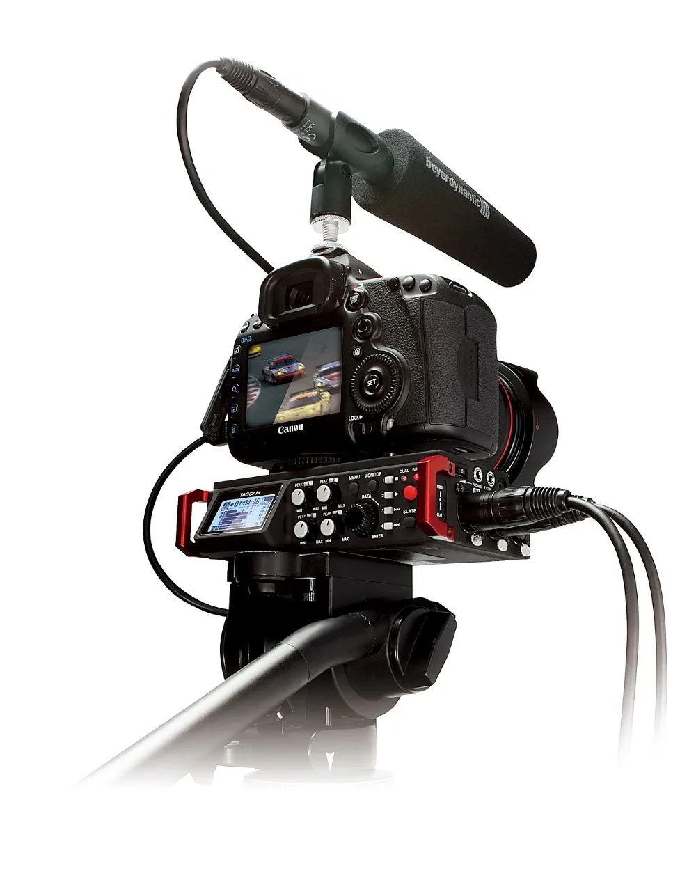 Tascam DR 701D линейный PCM рекордер/Миксер для цифровой зеркальной камеры SMPTE Timecode