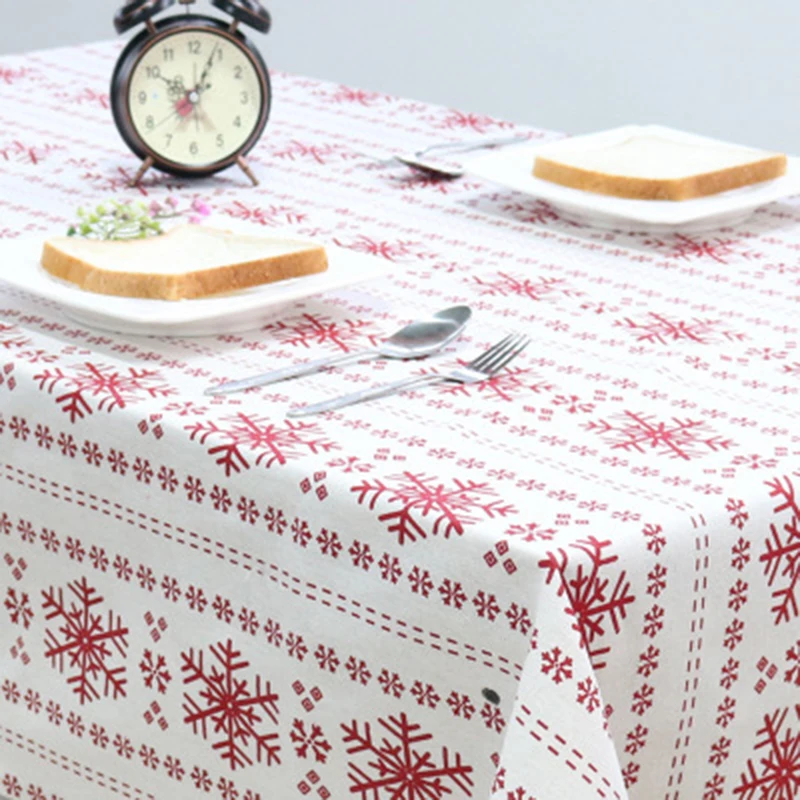 Рождественская Снежинка хлопковая скатерть скандинавский художественный стол