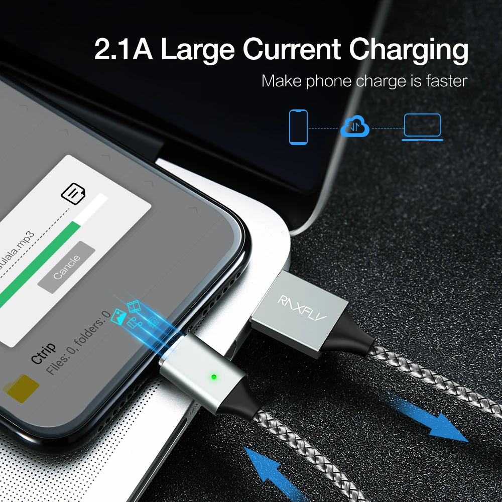 Магнитный зарядный usb-кабель RAXFLY для iPhone X XS Max XR 8 магнитное зарядное устройство