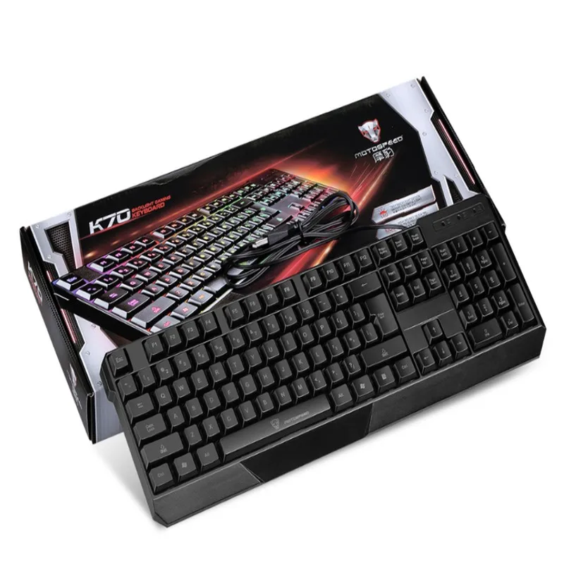 Оригинальная мотоскорость K70L 7 Цвет Подсветка компьютерная игровая клавиатура