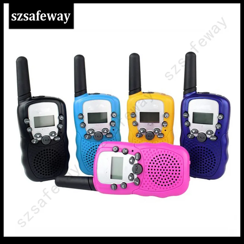 T388 иди и болтай walkie talkie “иди 2 шт. мини talkie“ 0 5 W UHF для детей ЖК дисплей Дисплей с
