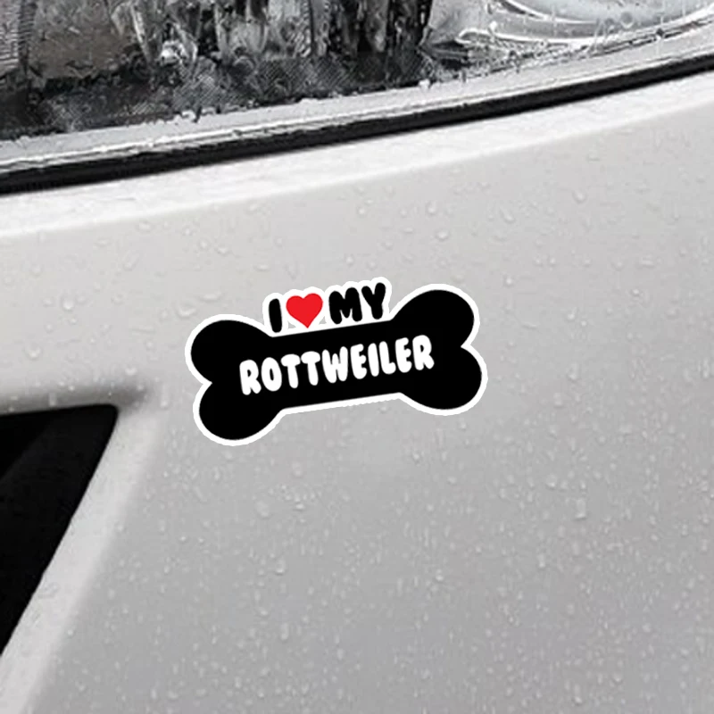 YJZT 15*7 1 см I Heart My Rottweiler Dog Bone ПВХ автомобильный бампер наклейки для автомобиля C1-4157 |
