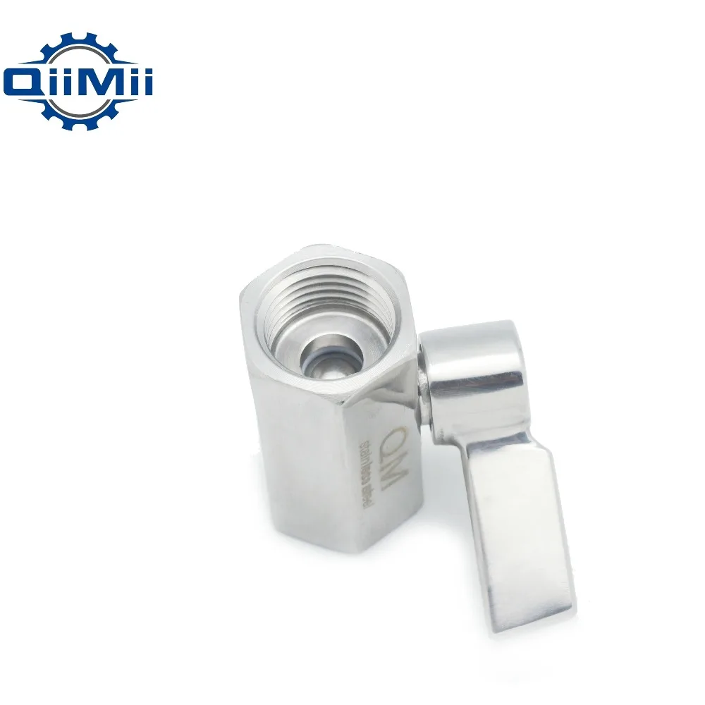 SS304 Сантехнический мини шаровой клапан 1/8 &quot-3/4&quot NPT Женский поток из нержавеющей
